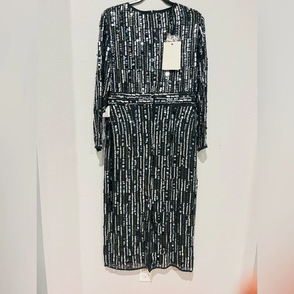MAC DUGGAL 93590A
Embellished High Neck Long Sleeve Fitted Dress size 10 - Picture 6 of 12